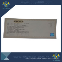 Kundenspezifische Design Embossing Hot Stamping Anti-Fake Tickets